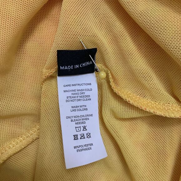 WOODS By Jordyn Womens Maxi Dress Stretch Mesh Orange & Yellow Size S - Picture 7 of 7